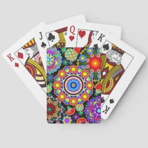 Mandalas & Exotic Fruits Pattern   Playing Cards