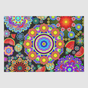 Mandalas & Exotic Fruits Pattern   Tissue Paper