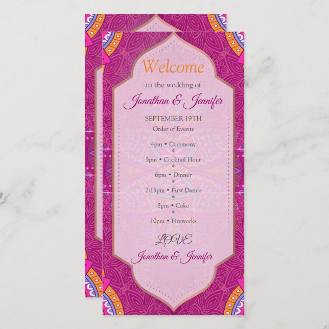 Mandalas in Cerise Pinks & matching repeat pattern (Front/Back)