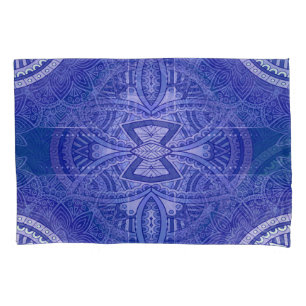 Mandalas in mixed Dutch blue repeat patterns Pillowcase