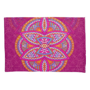 Mandalas in mixed Pink repeat patterns Pillowcase