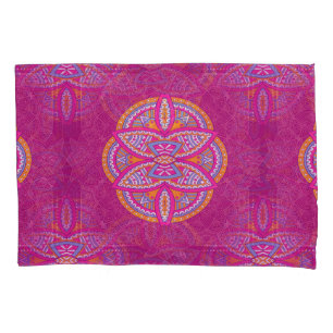 Mandalas in mixed Pinks repeat patterns Pillowcase