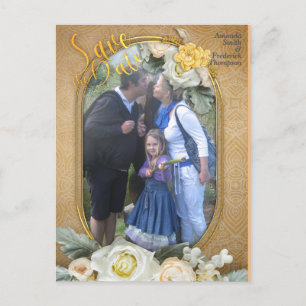 Mandalas on a Maroon background  Announcement Postcard