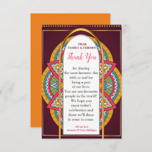 Mandalas on a Maroon background RSVP Card