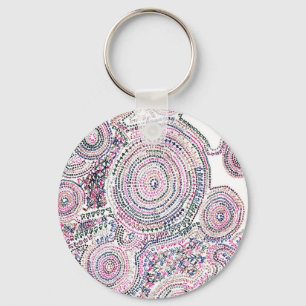 Mandalas with cats key ring