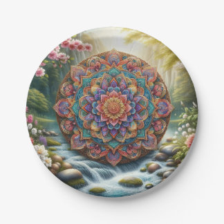 mandalla paper plate