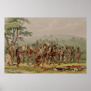 Mandan Archery Contest, c.1832 Poster
