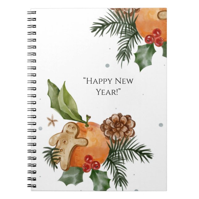Mandarin and Christmas Home Cookies Notebook (Front)