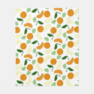 Mandarin Citrus Fleece Blanket