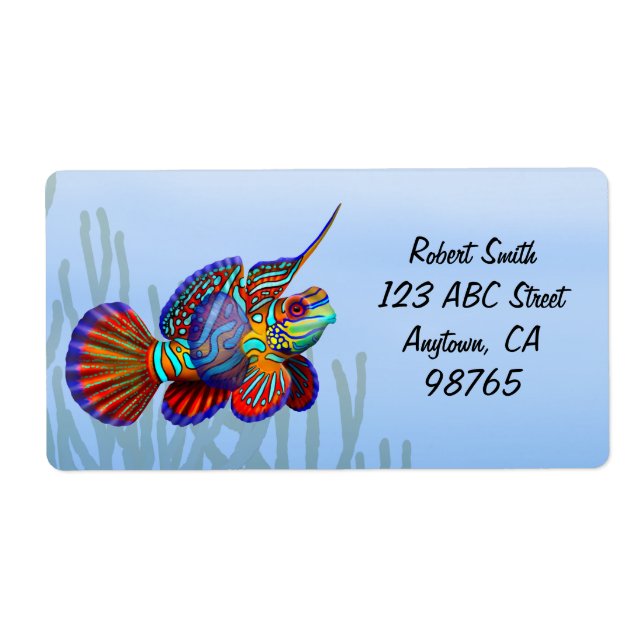 Mandarin Dragonet Fish Label (Front)