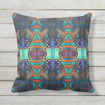 "Mandarin Dragonet I" Outdoor Square Throw Pillow