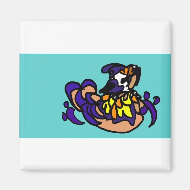 Mandarin duck art magnet (Front)