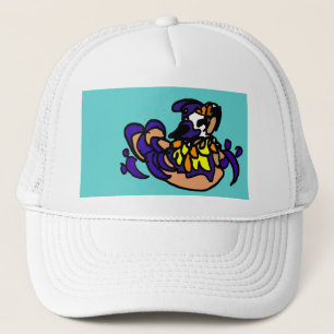 Mandarin duck art trucker hat