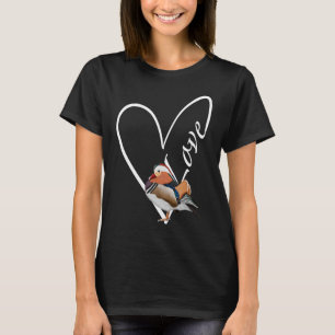Mandarin Duck Bird Bird Birdwatcher Animal Biologi T-Shirt