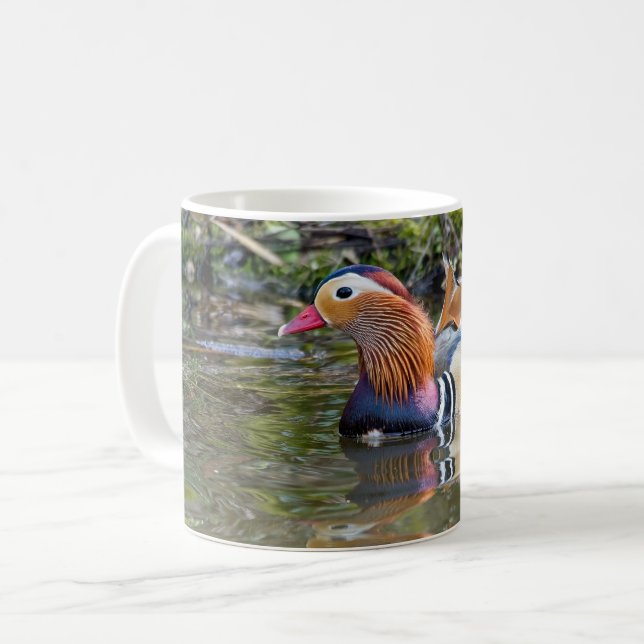Mandarin duck coffee mug (Front Left)