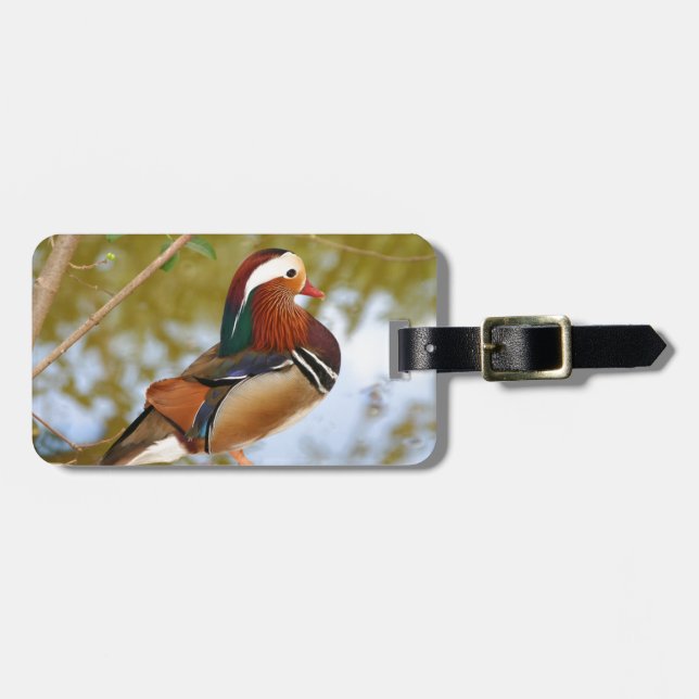 Mandarin Duck Luggage Tag (Front Horizontal)