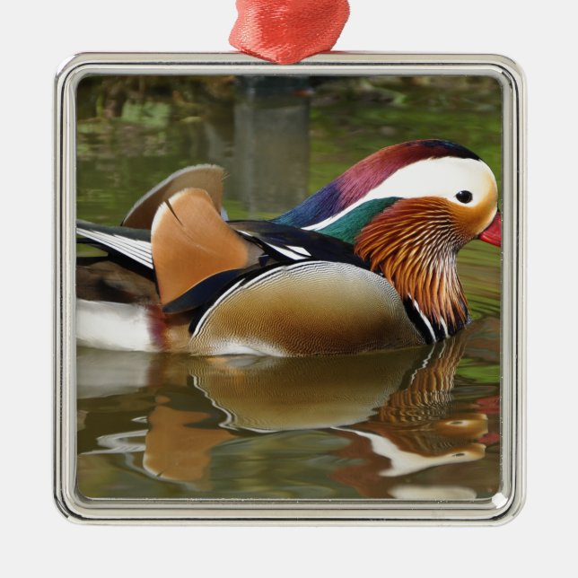 mandarin duck metal tree decoration (Front)