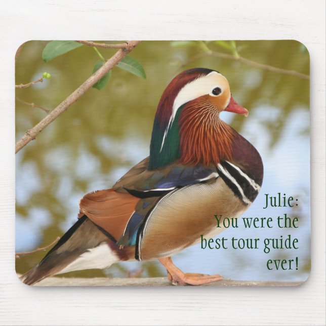 Mandarin Duck Mouse Pad (Front)