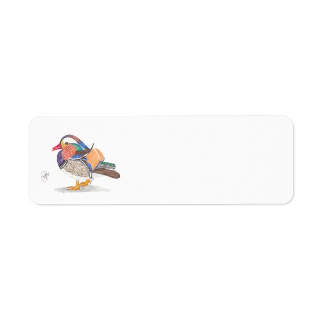 MANDARIN DUCK RETURN ADDRESS LABEL (Front)