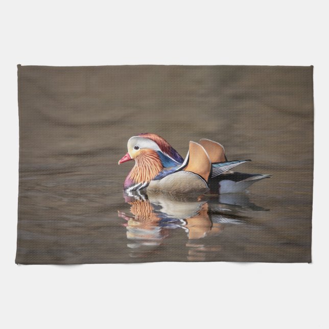 Mandarin Duck Tea Towel (Horizontal)