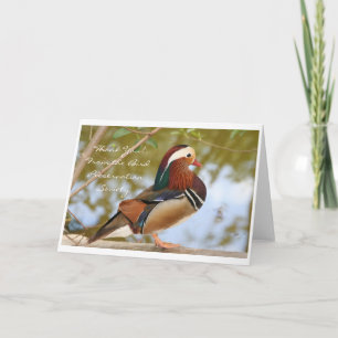 Mandarin Duck Thank You Card