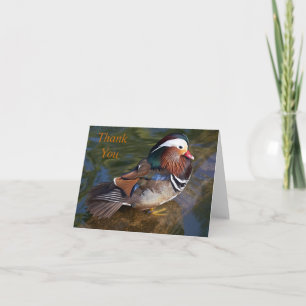 mandarin duck thank you note card