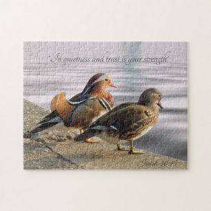 Mandarin ducks couple jigsaw puzzle