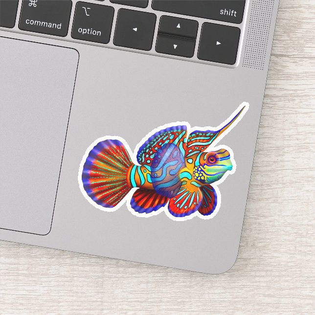 Mandarin Fish Ocean Fish Vinyl Sticker (Detail)