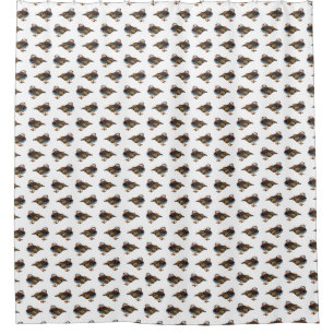 Mandarin Frenzy Shower Curtain (choose colour)