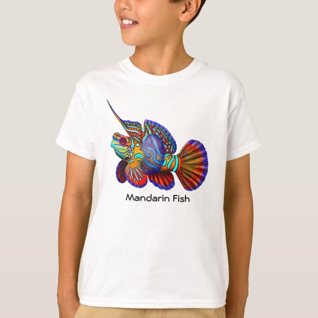 Mandarin Goby Dragonet Fish Kids T-Shirt (Front)