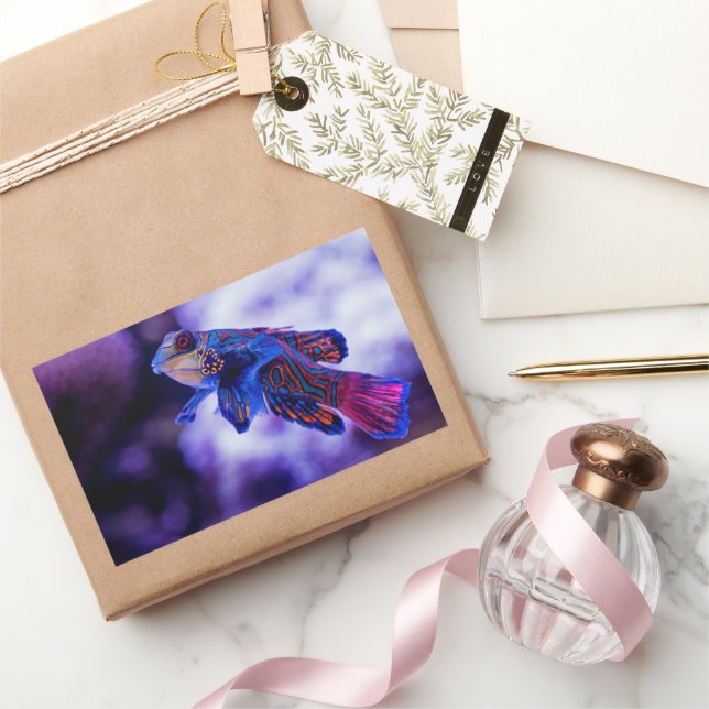 Mandarin Goby Fish Rectangular Sticker (Gifting)