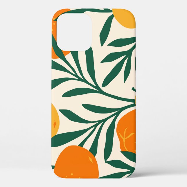 Mandarin Mosaic: Trendy Citrus Chic Case-Mate iPhone Case (Back)
