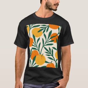 Mandarin Mosaic: Trendy Citrus Chic T-Shirt