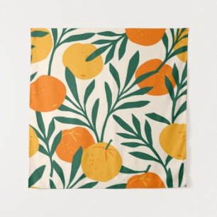 Mandarin Mosaic: Trendy Citrus Chic Tapestry