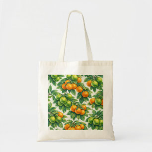 Mandarin Orange Citrus Pattern Tote Bag