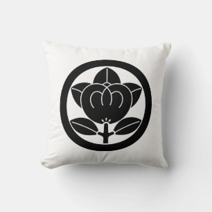 Mandarin orange in a circle cushion