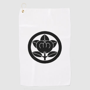 Mandarin orange in a circle golf towel