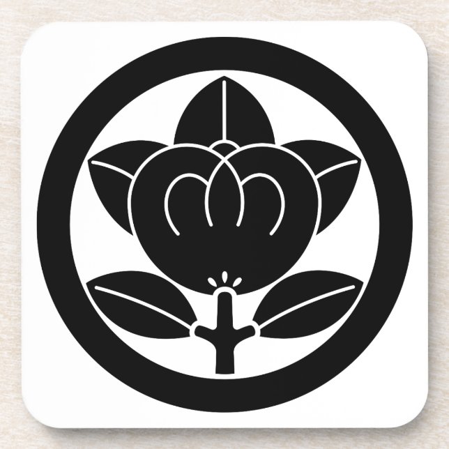 Mandarin orange in circle coaster (Front)