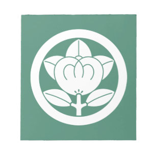 Mandarin orange in circle notepad