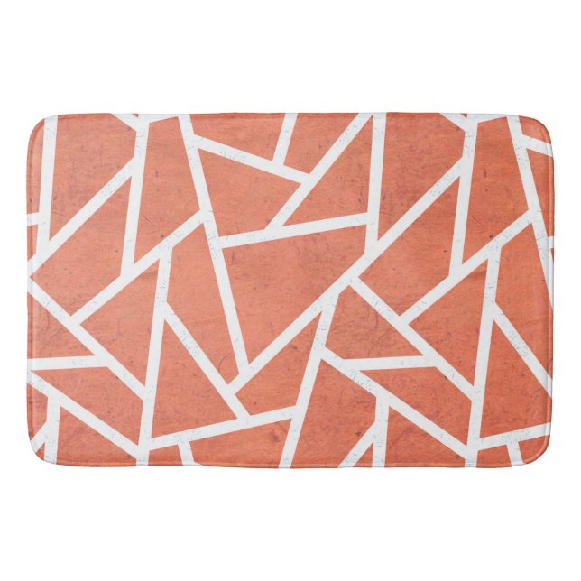 Mandarin orange mosaic pattern bath mat (Front)