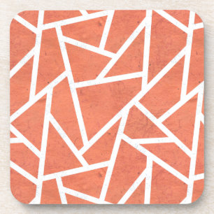 Mandarin orange mosaic pattern coaster