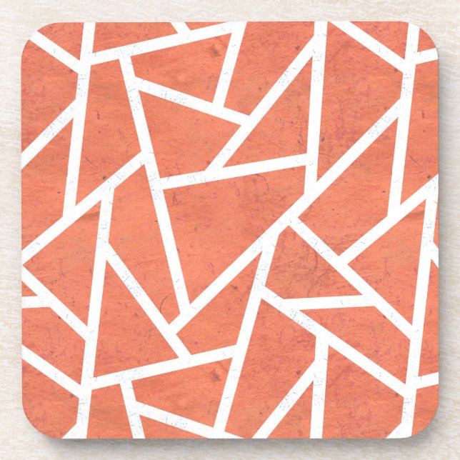 Mandarin orange mosaic pattern coaster (Front)