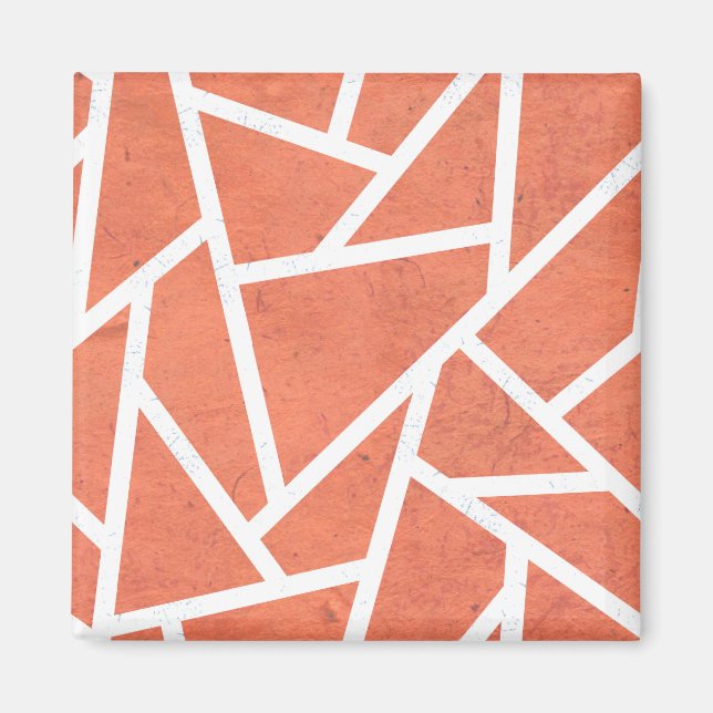 Mandarin orange mosaic pattern magnet (Front)
