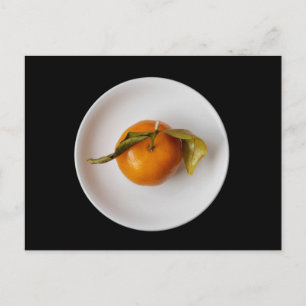 Mandarin Orange Portrait Still Life, Zen Unique Postcard