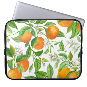 Mandarin: Tropical Colourful Pattern Laptop Sleeve