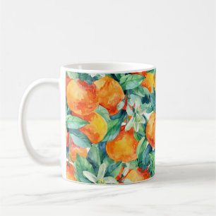 Mandarine Orange: Watercolor Retro Illustration Coffee Mug