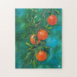 Mandarins on a Winter's Night by Alfred Fox Jigsaw Puzzle