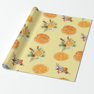 Mandarins Pattern Wrapping Paper