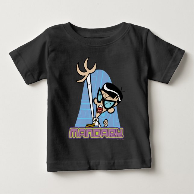 Mandark Character Name Graphic Baby T-Shirt (Front)