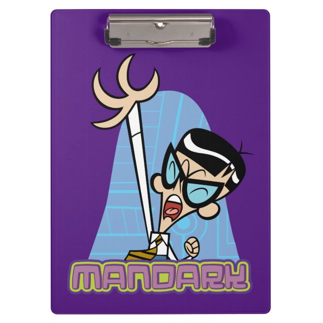 Mandark Character Name Graphic Clipboard (Front)